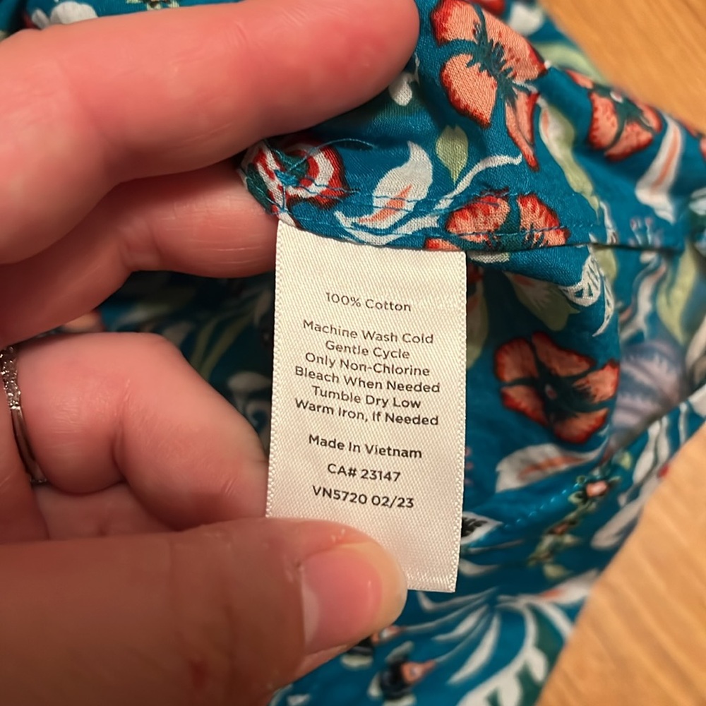 TALBOTS BLOUSE 100% cotton floral top size small - Picture 8 of 13